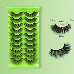 10 Pairs 3D Multilayer False Eyelashes Natural Cross Grafting Lashes