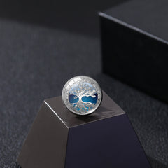 Crystal Glass Tree Of Life Shirt Button Keepsake
