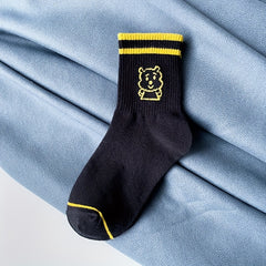 Cute Bear Print Socks for Women