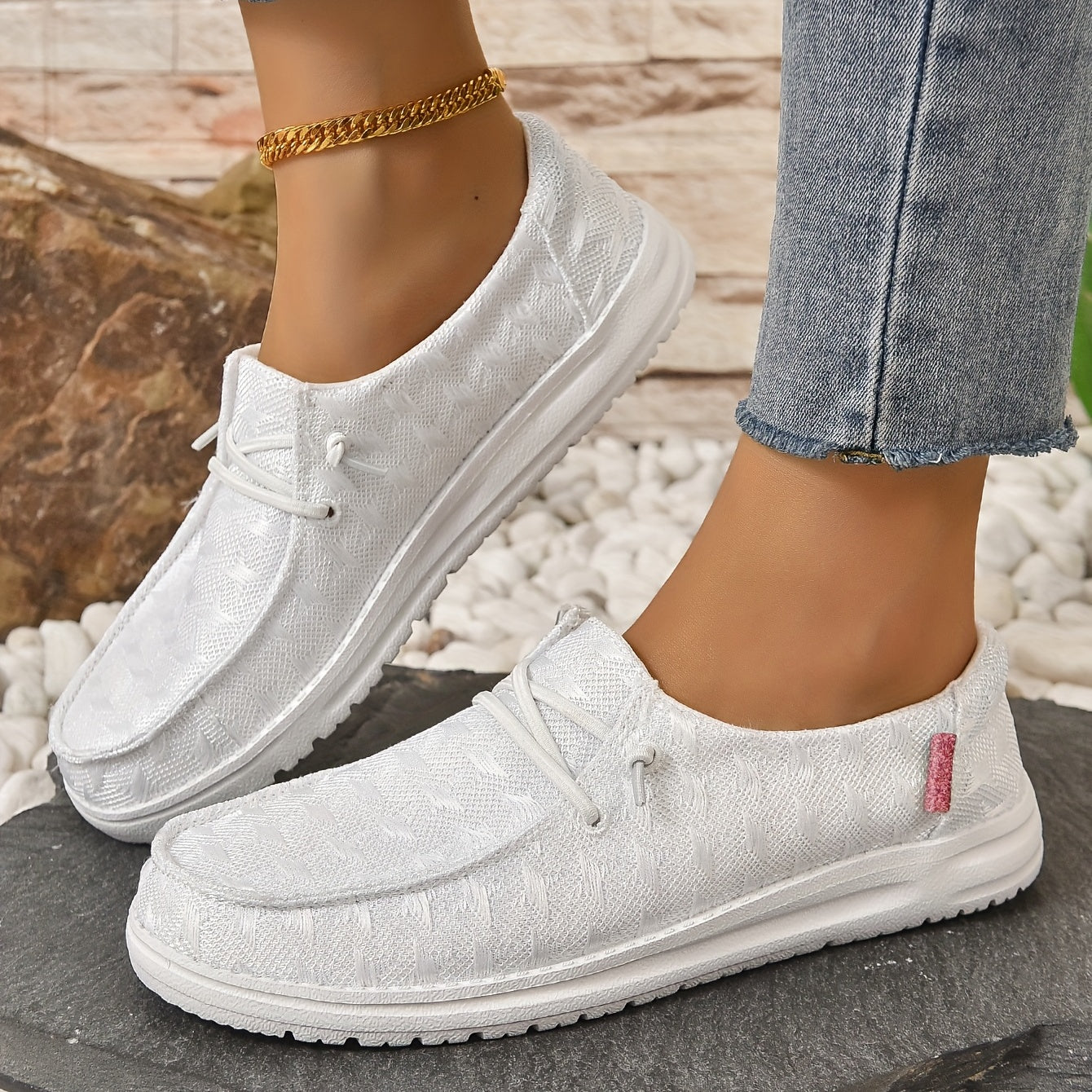 Women's Flat Mesh Loafers Casual Slip On Shoes