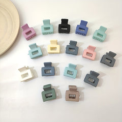 8pcs Small Solid Hair Claw Rectangle Hair Claw for Women Girls