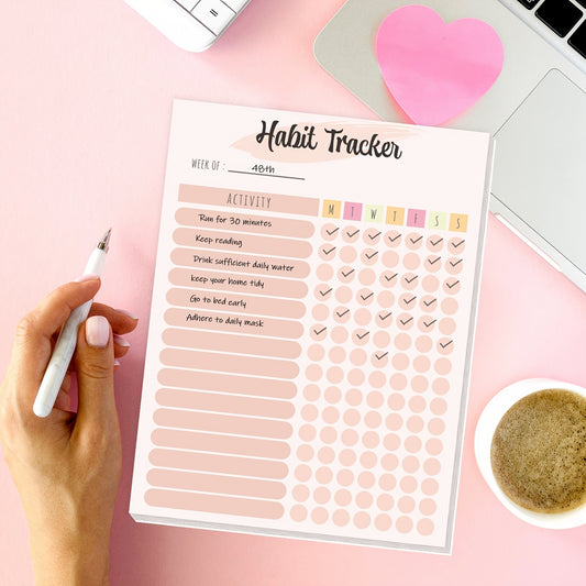 Habit Tracker & Goal Journal, Daily & Weekly Planner, Motivational To Do List