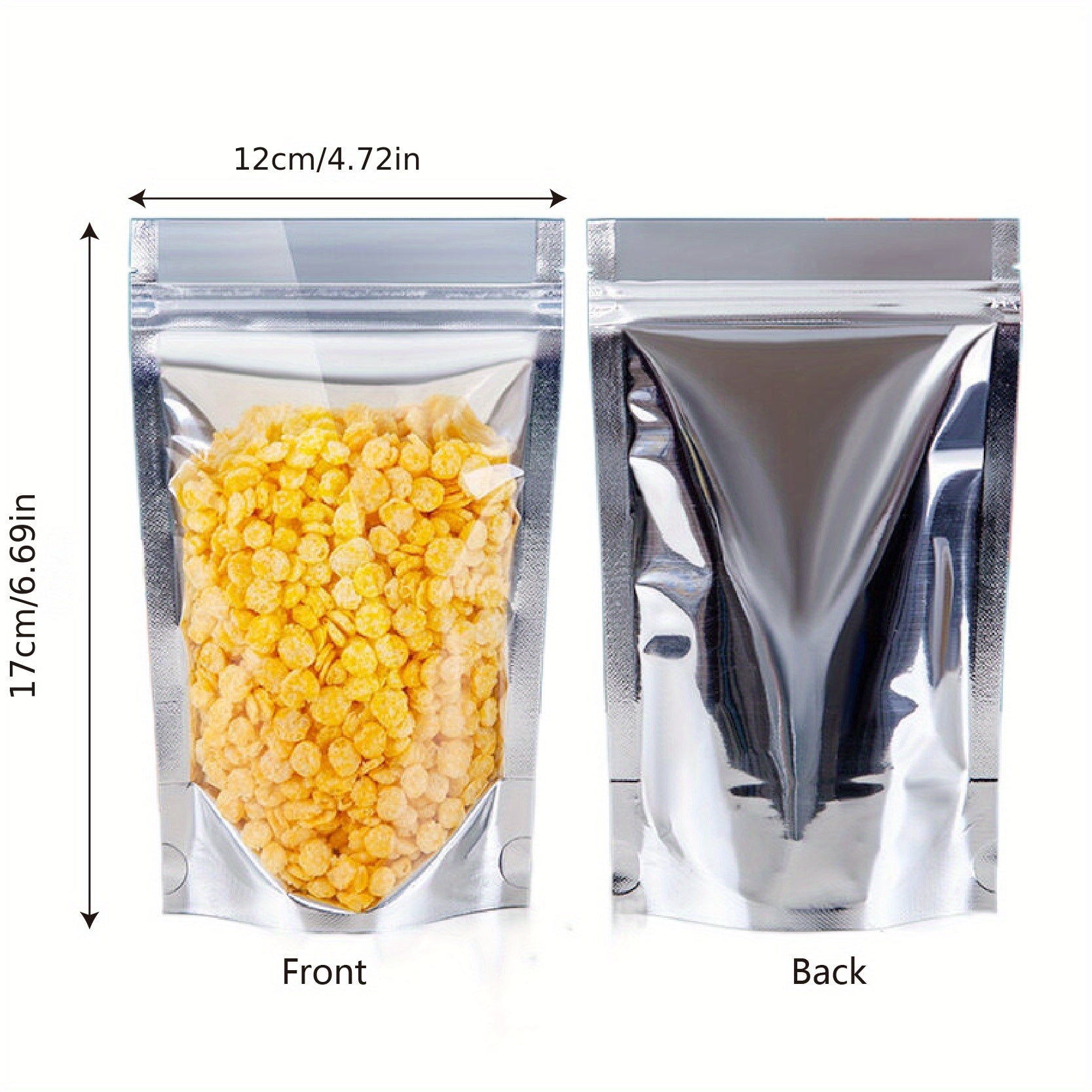 50 Resealable Mylar Bags Stand Up Pouch for Small Business