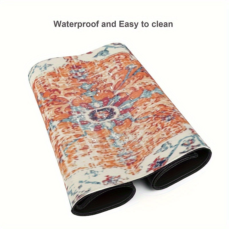 Large Boho Floral Mouse Pad for Gaming and Office Use