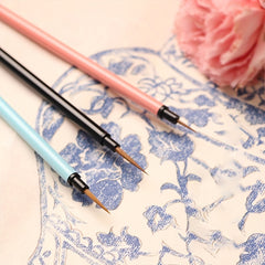 3pcs Thin Hook Line Pen Art Brush Set for Watercolor Painting Details