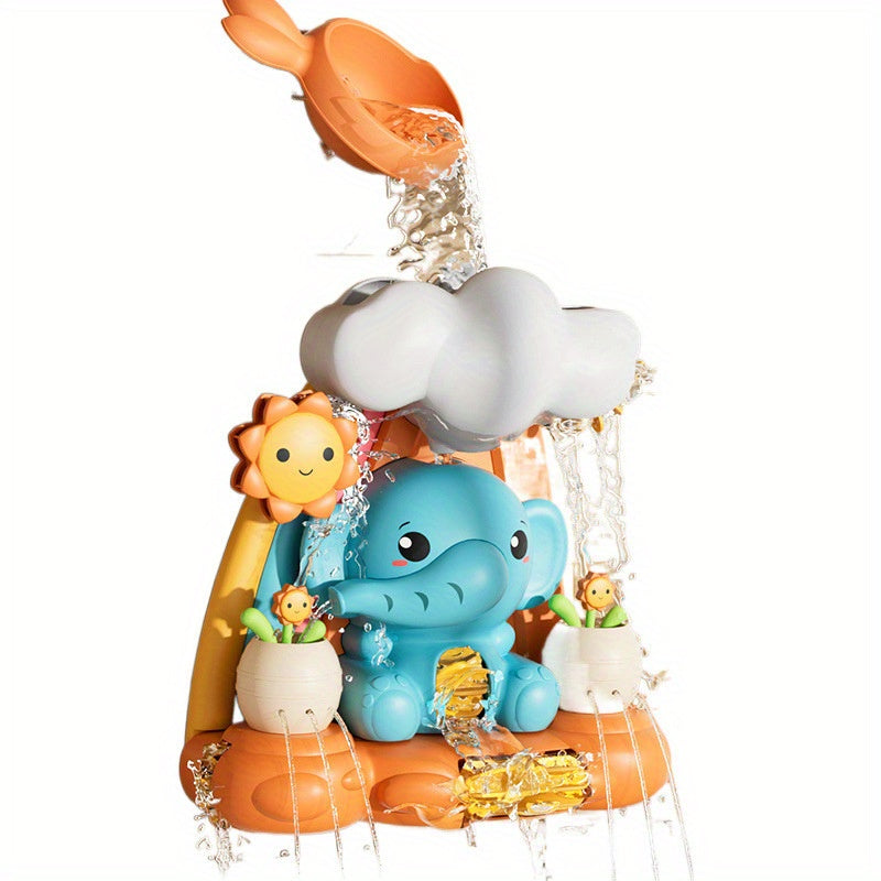 Elephant and Sunflower Shower Toy with Watering Can