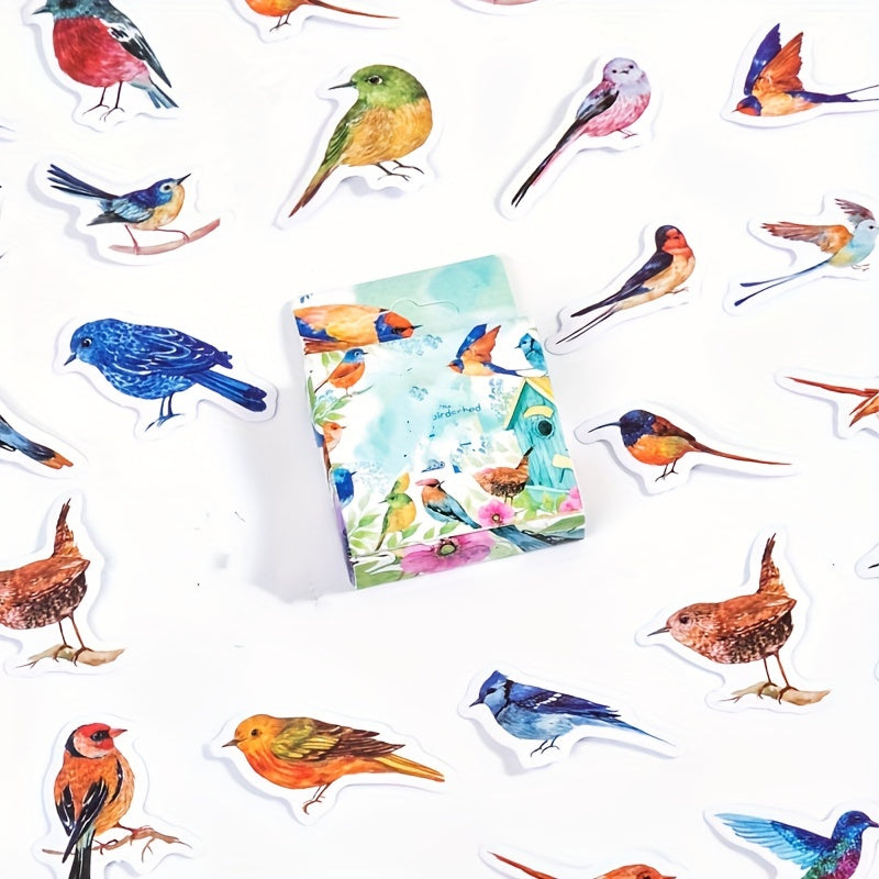 46 Pcs Adorable Animal Sparrow Stickers for Scrapbooking Labeling Journaling
