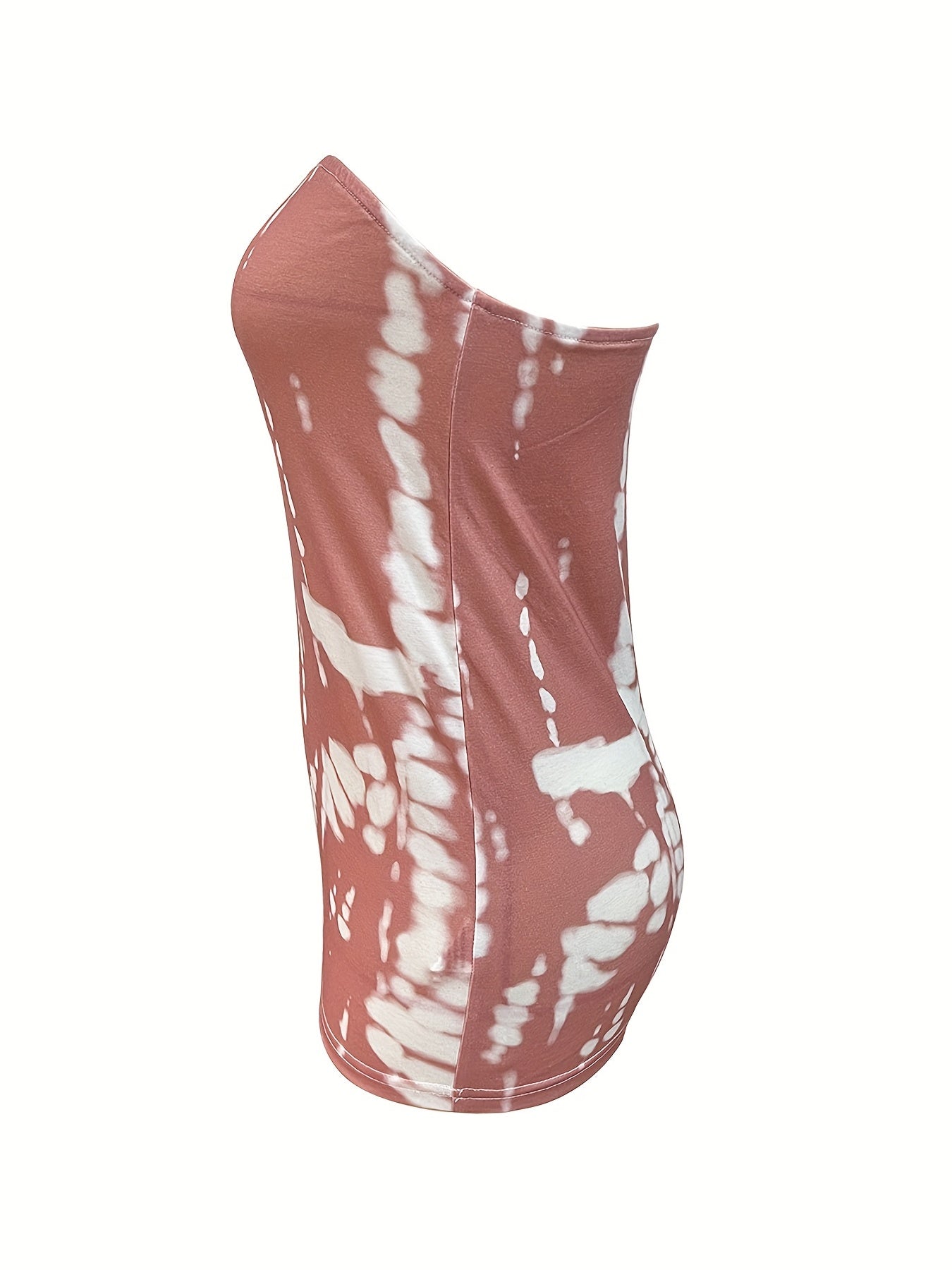 Tie Dye Print Sleeveless Tube Top Casual Summer Wear