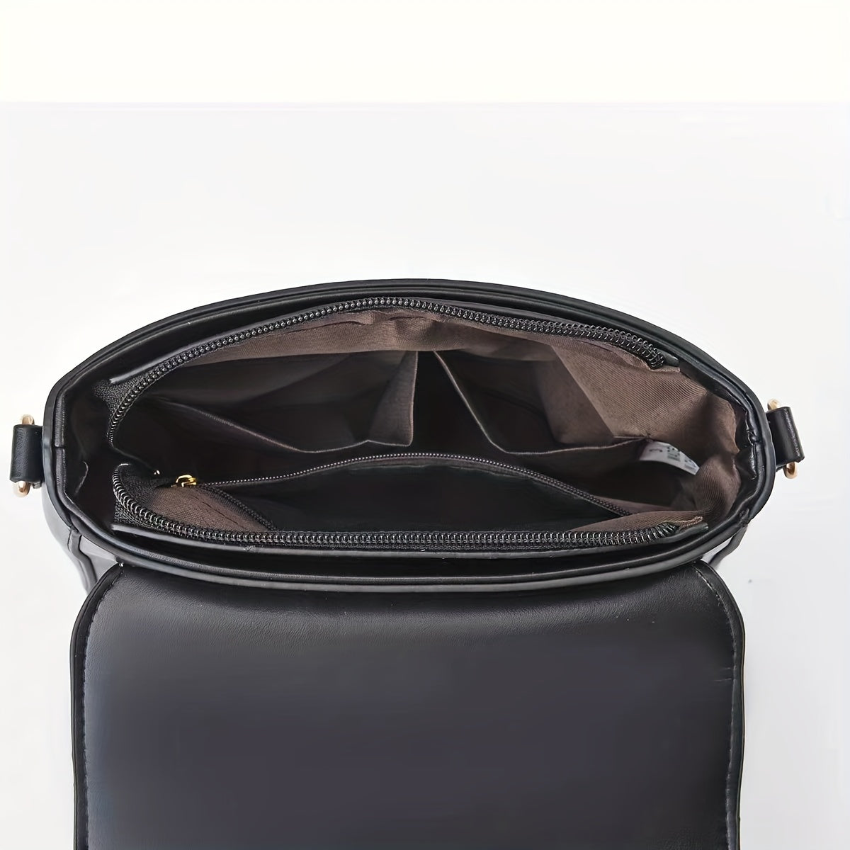 Contrast Crossbody Bag PU Leather Handbag Women's Top Handle Purses
