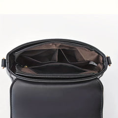 Contrast Crossbody Bag PU Leather Handbag Women's Top Handle Purses