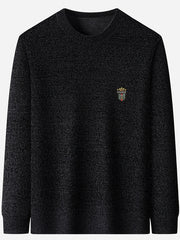 Vintage Style Loose Fit Sweater Men's Casual Crew Neck Pullover