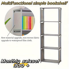 5 Tier Bookshelf Tall Bookcase Shelf Storage Organizer Modern Book Shelf