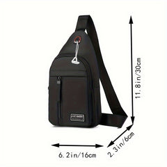 Men's Canvas Crossbody Chest Bag Secure Sporty & Stylish