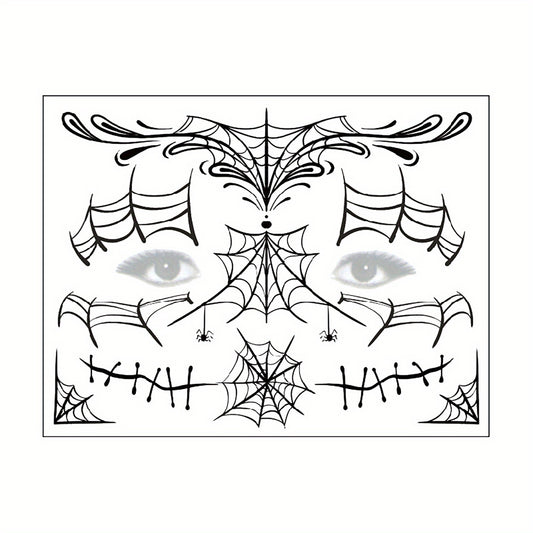 Spider Web Temporary Tattoo Stickers for Halloween Party