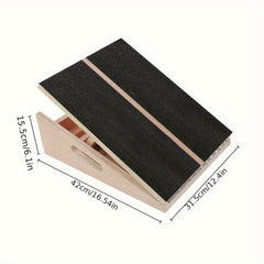 Wooden Fitness Stretching Board with Adjustable Levels 42x31x5in
