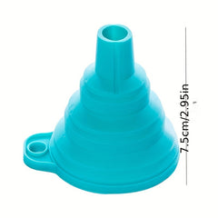 3pcs Mini Silicone Collapsible Funnels Kitchen Gadgets Accessories