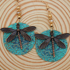 Boho Sunflower Earrings Vintage Drop Earrings Female Jewelry