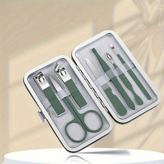 7pcs Portable Nail Clippers Stainless Steel Fingernail & Toenail Cutter