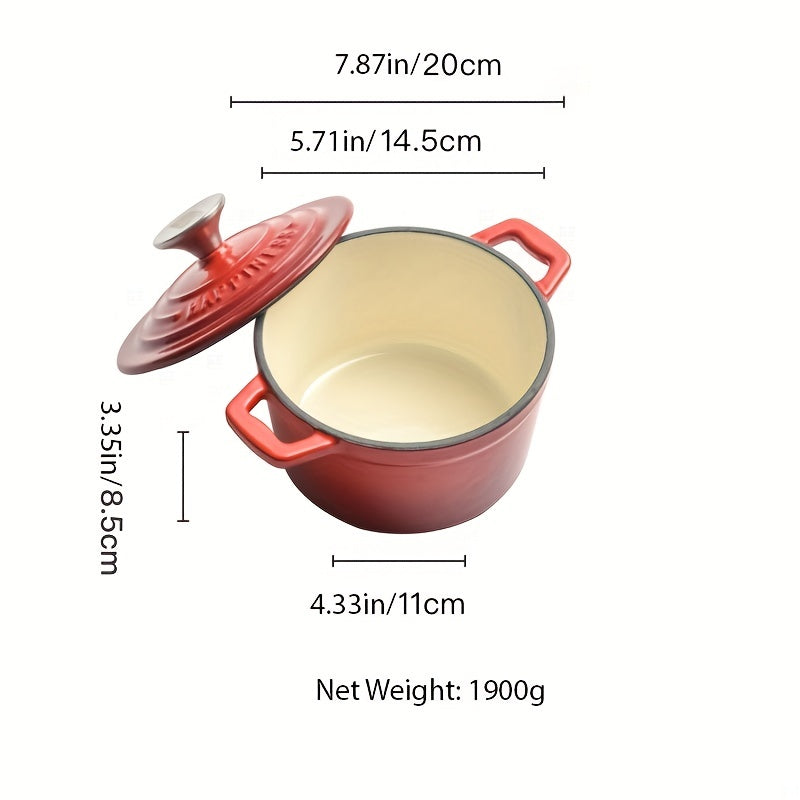 Small Enamel Dutch Oven 14 with Lid