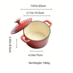 Small Enamel Dutch Oven 14 with Lid