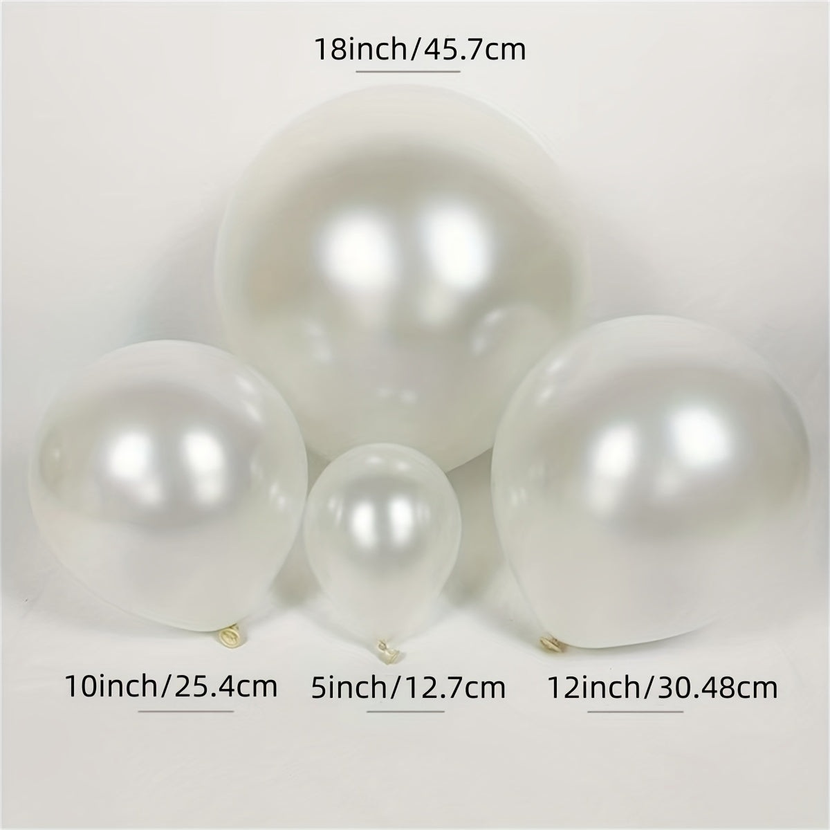 Pearl Balloons in Various Sizes for Parties and Weddings