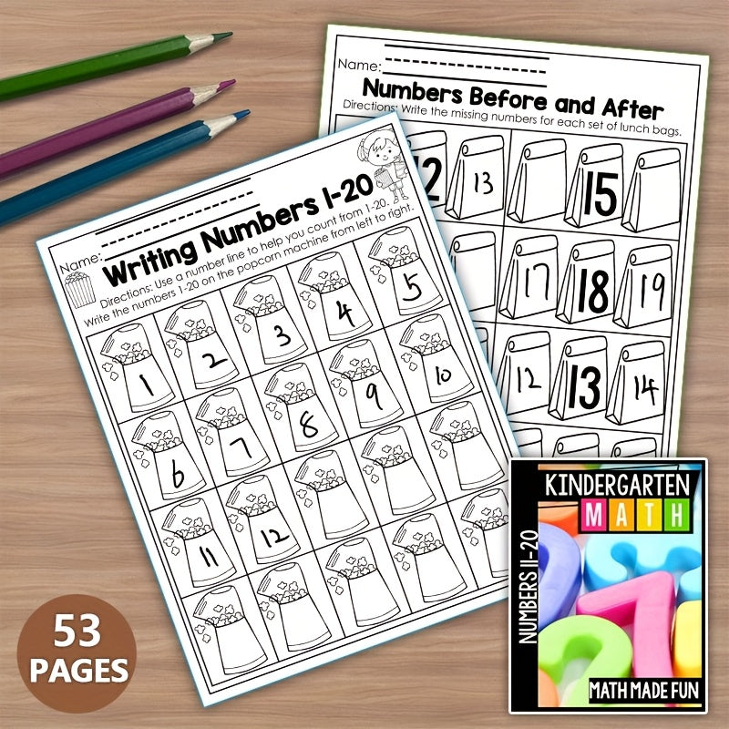 Kindergarten Math Workbook Learn Numbers 11-20 with Activities
