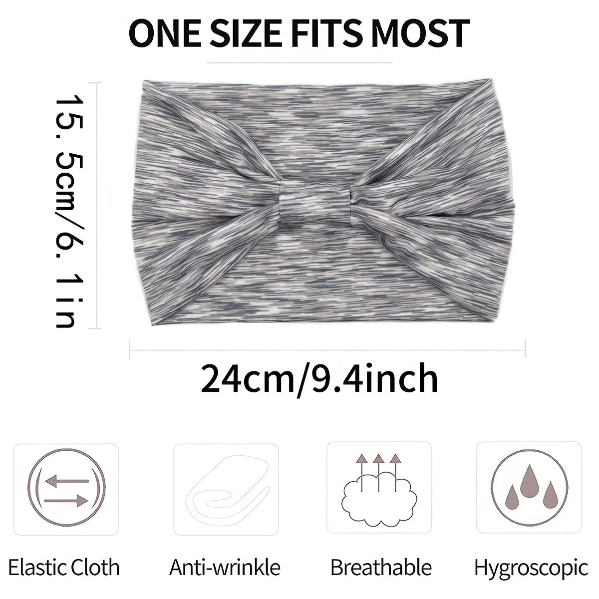 Elastic Knotted Wide Band Fitness Headband Hair Accessories