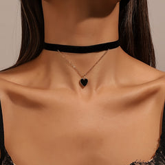 Velvet Choker Collar Necklace Vintage Clavicle Chain for Women Girl