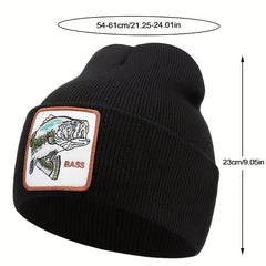 Letter Pattern Cotton Casual Beanie Knitted Winter Hat Men Women