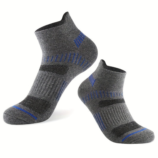 Breathable Striped Cotton Ankle Socks for Men and Women