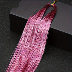 Sparkling Laser Hair Tinsel Extensions for Parties