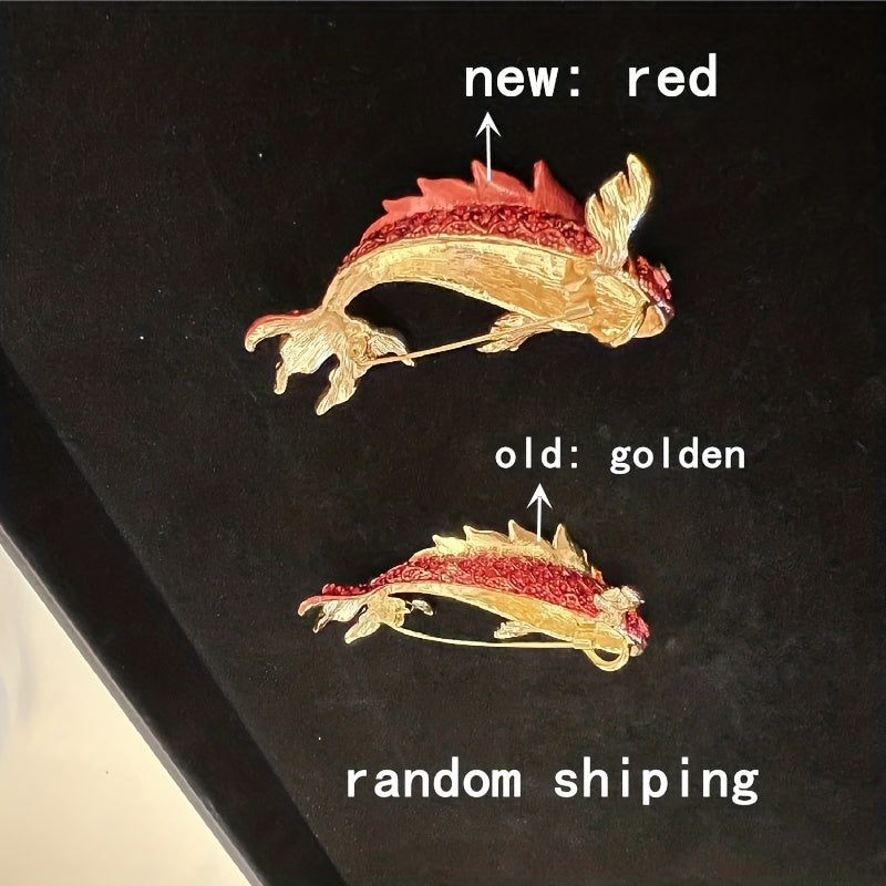 Fish Rhinestones Brooch Pendant For Men