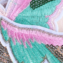 3pcs Sequin Bird Embroidery Iron-on Cloth Stickers For Girls
