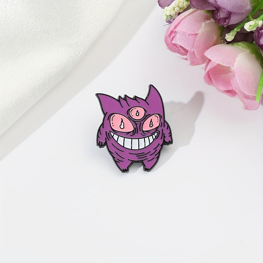 Funny Three Eyed Monster Enamel Pin For Men