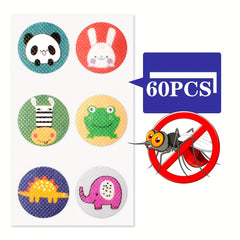 60pcs Mosquito Repellent Patch Stickers - Animal-Inspired Protection