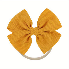 Girl's Bow Headband Soft Nylon Hair Elastic