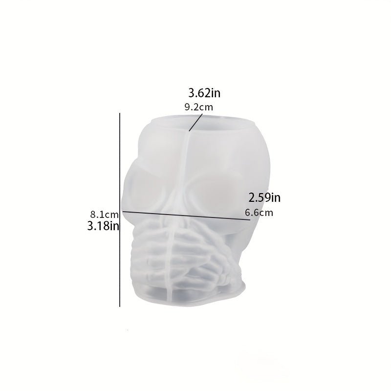 Large Halloween Skull Storage Box Resin Mold for Epoxy Resin