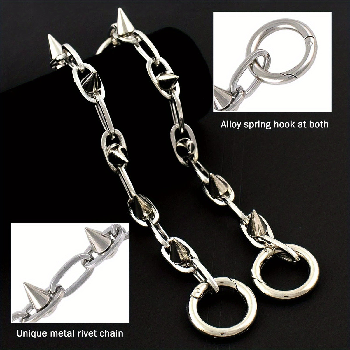 Punk Metal Style Shoe Charms Chains DIY Shoe Decoration