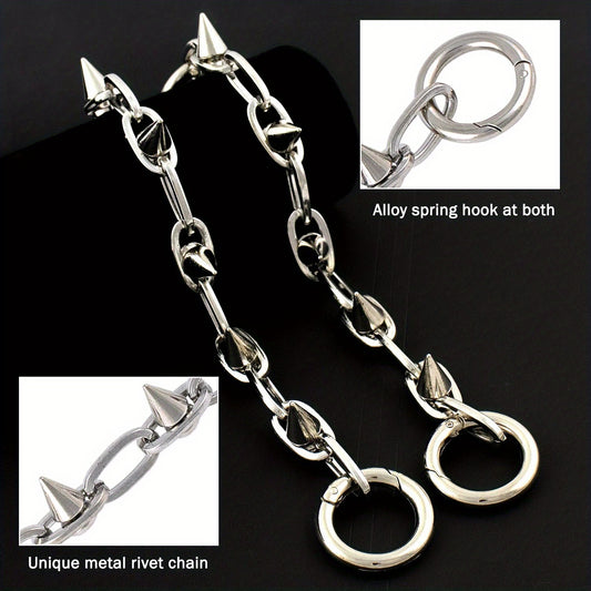 Punk Metal Style Shoe Charms Chains DIY Shoe Decoration