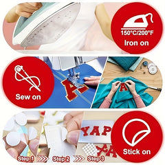 26pcs Alphabet Glitters Patch for DIY Clothes Hat Bags