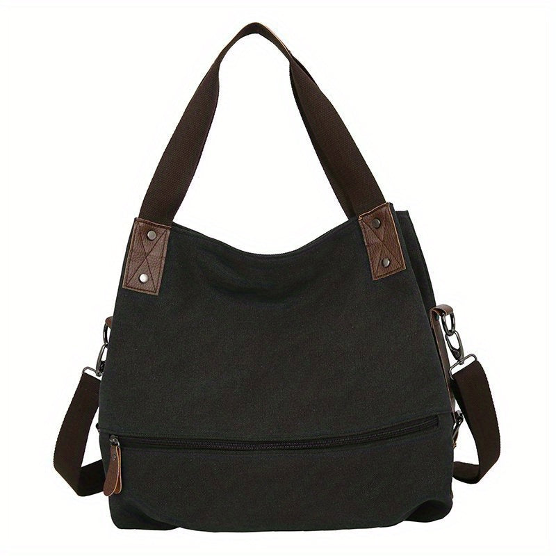 Large Capacity Shoulder Bag Casual Storage Bag For Work Women Solid Bag