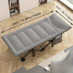 Outdoor Folding Bed Houndstooth Comfortable Office Nap Single Person