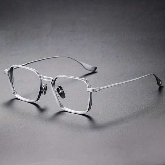 Anti Light Glasses Men's Square Frame Glasses Casual Reading Glasses