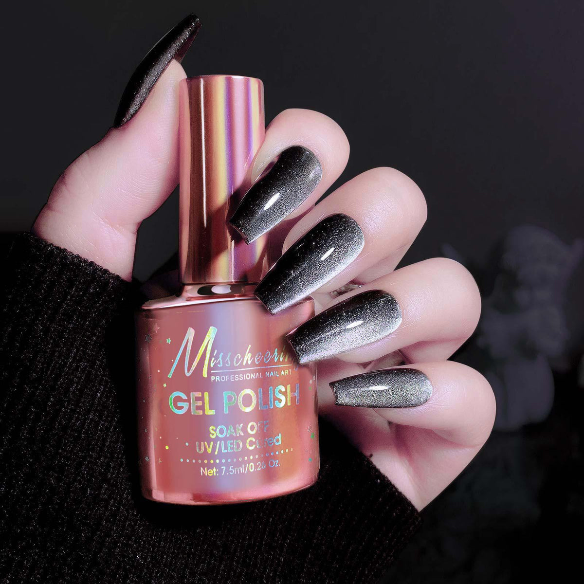 Cat Eye Gel Nail Polish Holographic Crystal Nail Art Gel Polish