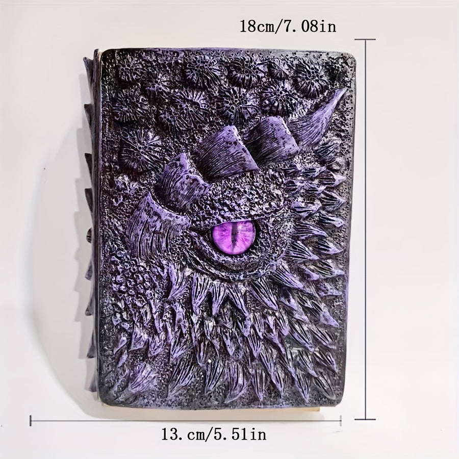 Deluxe Animated Dragon Eye Notebook 3D Embossed Journal Vintage Style