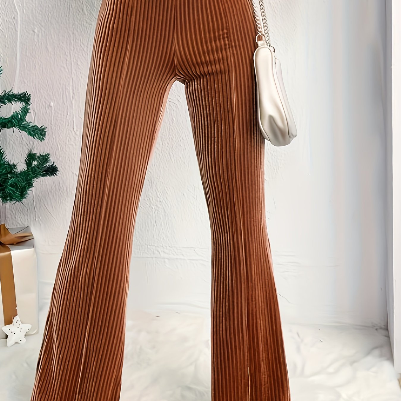  Pants Women's High Rise Stretch Flared Leg Trousers