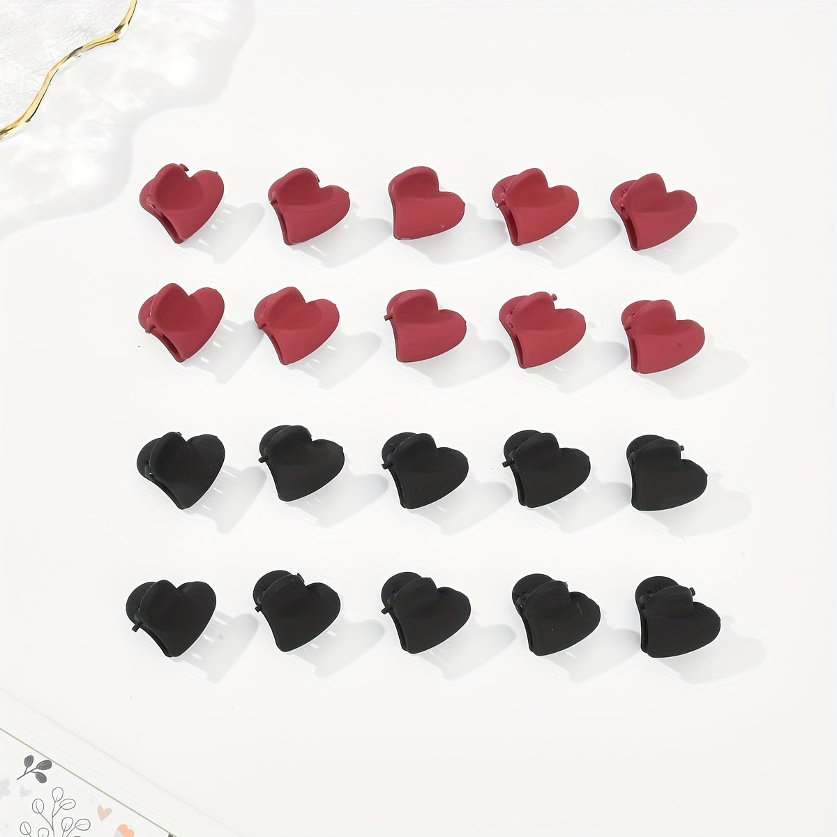 20pcs Heart Shaped Nonslip Hair Claw for Women Girls Baby Sweet Hair Clip