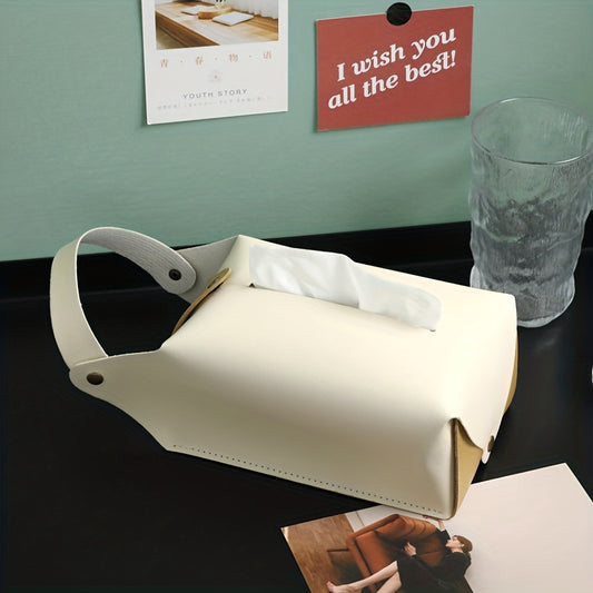 Car Tissue Bag Leather Storage Box
