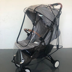 Stroller Rain Cover Transparent Zipper Raincoat Windproof Cold Proof