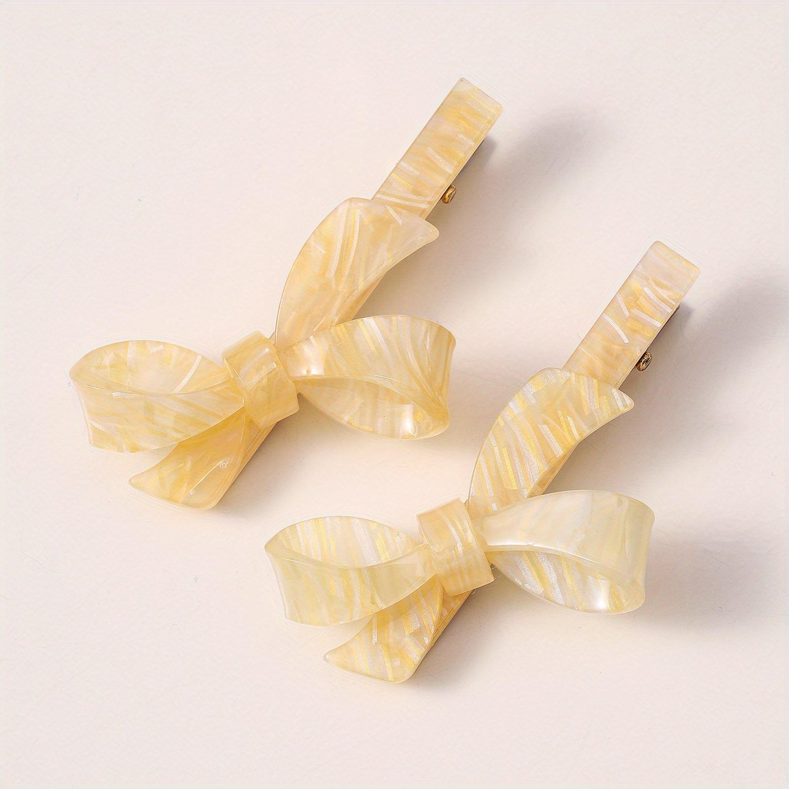 2pcs Gradient Bow Hair Clips for Women Girls